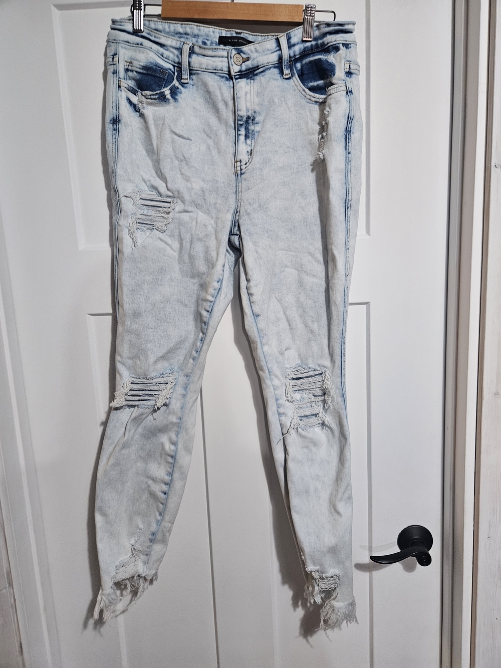 Flying Monkey Light Wash Distressed Women's Jeans